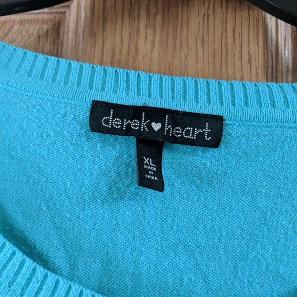 Super comfy turquiose sweater with cinched sides - Picture 3 of 3